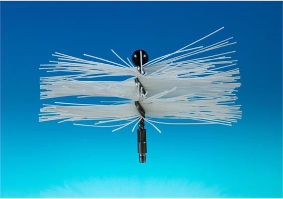 Stossbürstenkopf Nylon M10 / 300 mm  mit Führungskugel PP